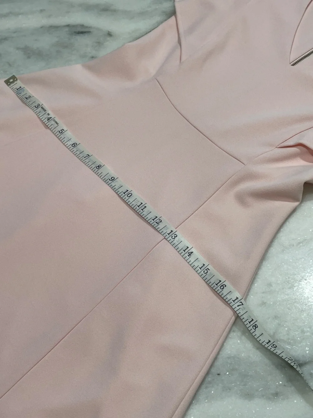 Calvin Klein Light Pink V-Neck Fit & Flare Flutter Sleeve Dress Size 2